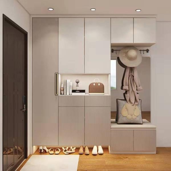 Современный 10-уровневый шкаф для обуви зеркальный шкаф для обуви твердое дерево MDF