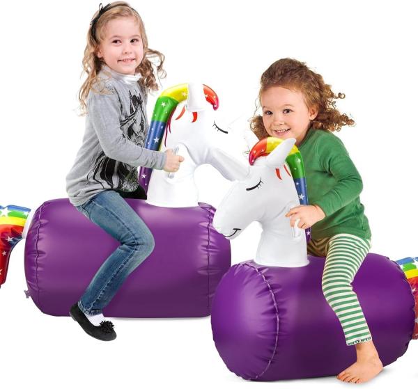 Unicorn And Dino Hopping Toys Inflatable Ride On Bouncer Hopper Horse For Performance