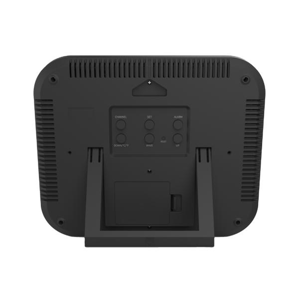 Indoor Temperature Radio Controlled Digital Clock Square Led Wall Clock 22.6 X 2.7 X 18.8cm