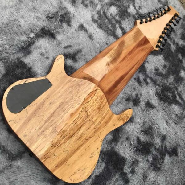 Grand 17 strings bass guitar mahogany body neck rosewood fingerboard wireless inlay logo and shape can be customized