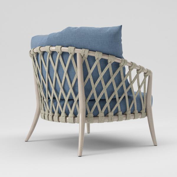 Woven Rope Single Seat UV Resistance Garden Sofa Set
