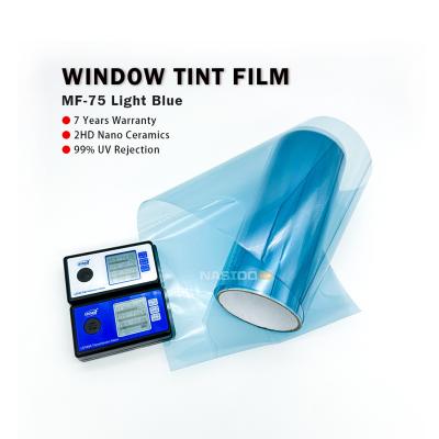 NASIDO Isolation thermique Film solaire nano céramique MF75 bleu clair Vente à chaud Film auto-adhésif de teinte de fenêtre à haute transmission