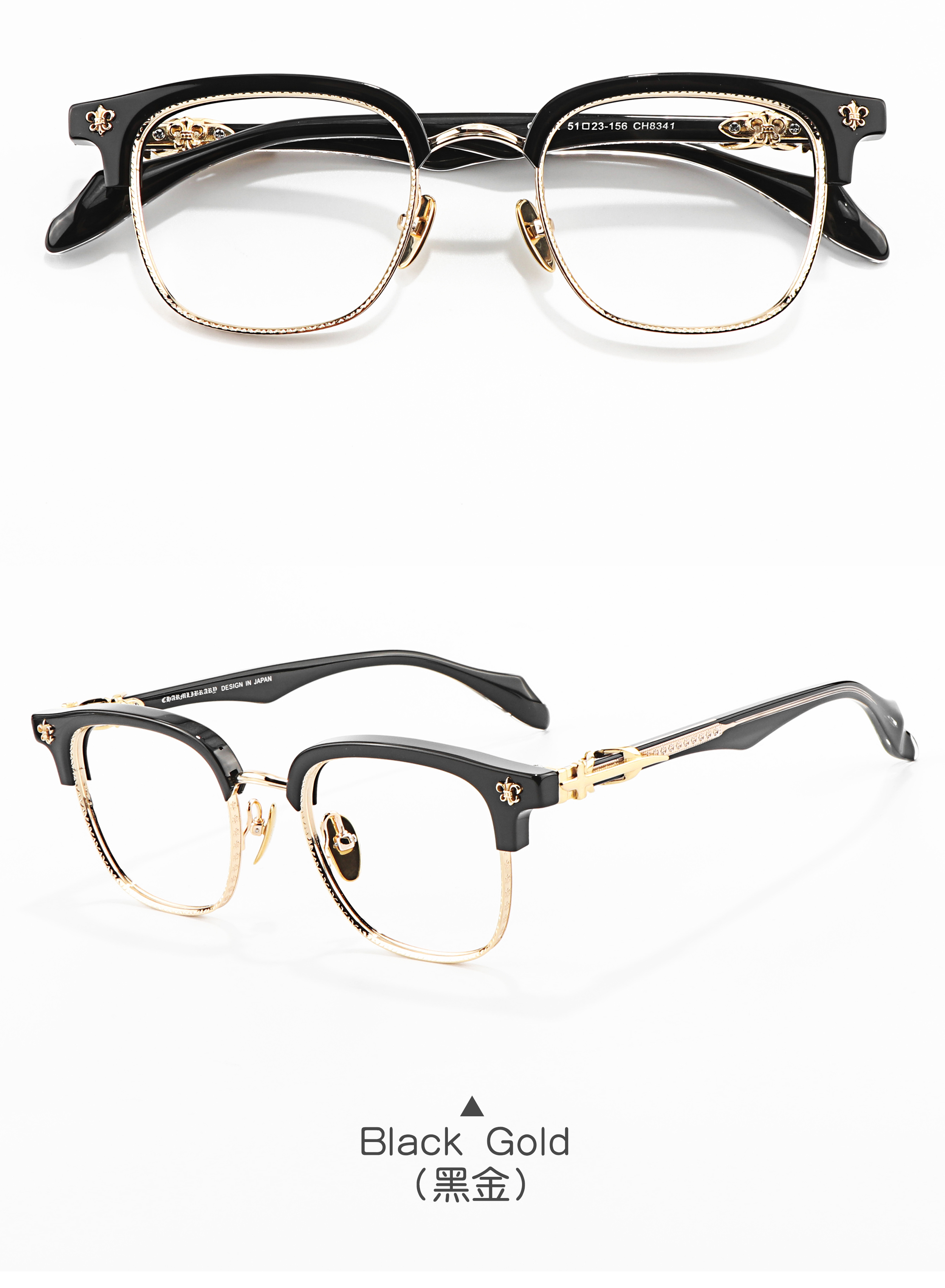 Latest Model 8341 Half Frame Special Design Optical Prescription Presbyopia Multifocal Luxury Brand Fashion Glasses for Women's
