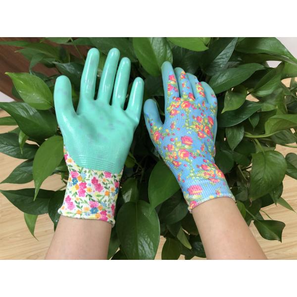 Luvas sem emenda do nitrilo do forro do poliéster da abrasão