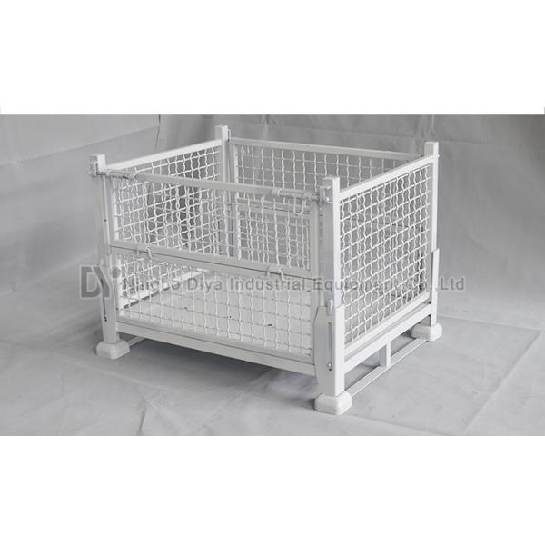 ESD Protection Stacking Rack System , Industrial Steel Folding Turnover Pallet Box