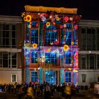 Maison projection interactive Cartographie du spectacle projecteur mur interactif