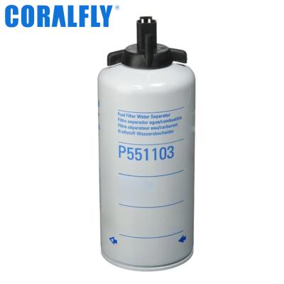 P551103 Filtro de separador de água para motores de escavadeiras, caminhões e combustíveis para filtros CORALFLY