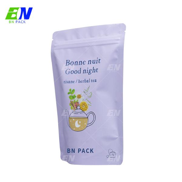 Wholesale Tea Packaging Bag Eco Friendly Standing Up Pouch Plastic Material With Zipper