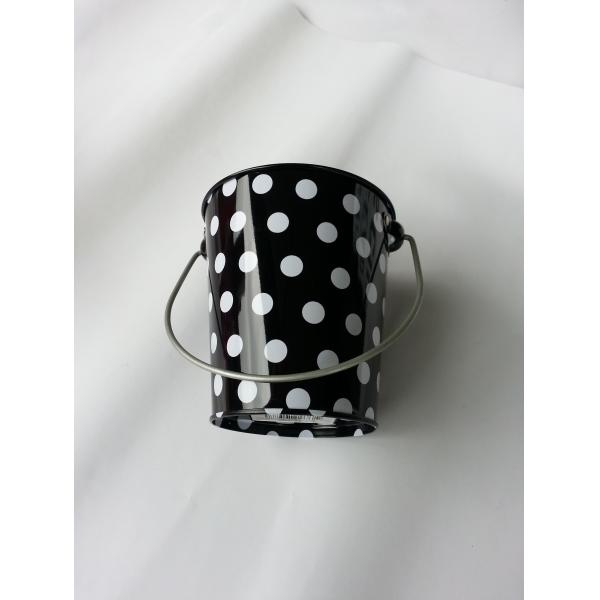 Черный Tinplate 0,2 до 0.35mm ведра олова металла с белыми многоточиями