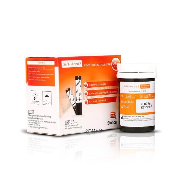 50 Pieces Lancets / Strips Blood Glucose Test Kit , Diabetes Sugar Test Kit