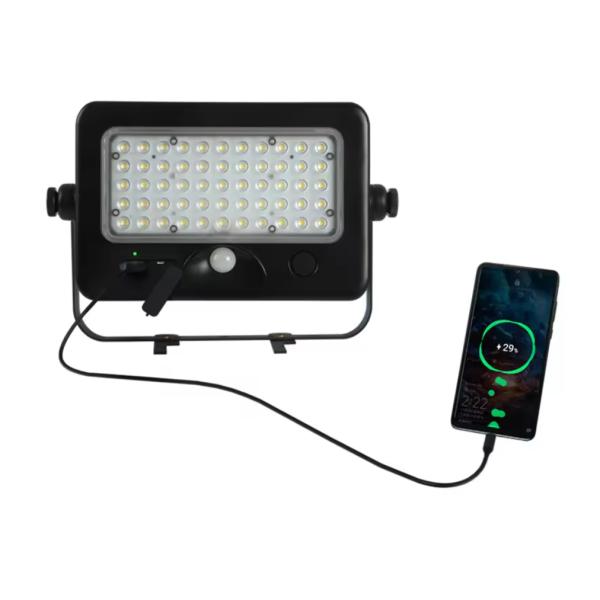 Outdoor Solar Powered Led Flood Lights Waterproof With Motion Sensor Double Side Solar Panel