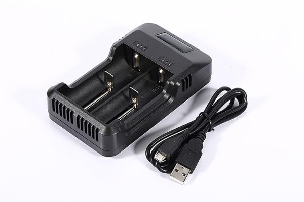 AA / AAA Ni-MH 18650 Rechargeable Battery Charger 2 Bay Vape Plastic Shell
