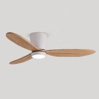 Fabricante ventilador de techo de hoja de madera nórdica de 52 pulgadas con motor de corriente continua con luz y control remoto