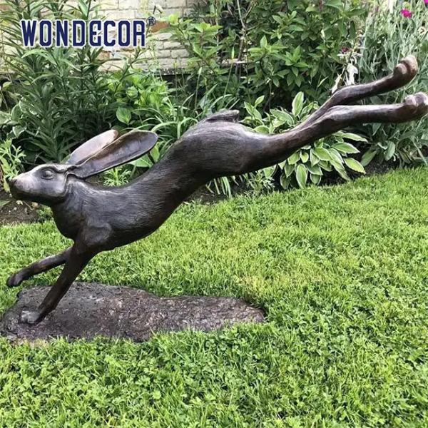 статуи сада кролика 40cm размер бронзовой человеческий для украшения зоопарка