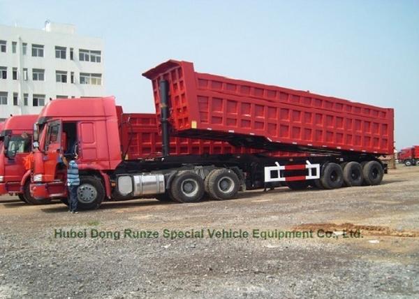HYVA hydraulic Cylinder typer dump tipper tri-axle 50ton  3-Axles Rear Tipper Semi Trailer 29 - 35 Ton