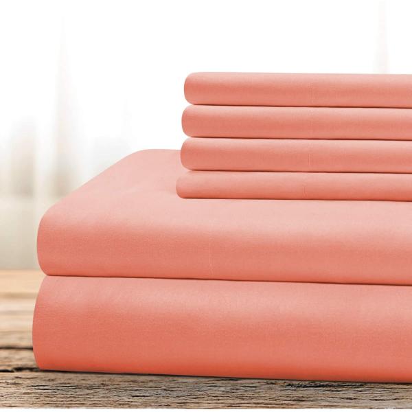 Bamboo 2200 Series 6pcs Brushed Microfiber Bed Sheet Set without Filling for Hotel