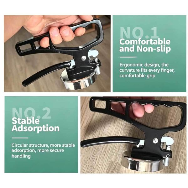 60kg Lifting Capacity Handheld Permanent Magnet Lifter with Ergonomic Handle for Safe and Efficient Steel Plate Retrieval