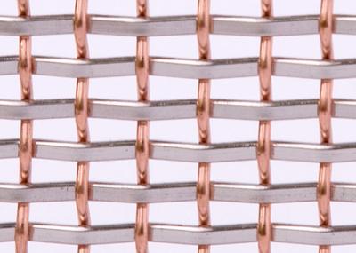 impacto decorativo de cobre 8m vermelho de Mesh Screen Rigid Metal Anti do metal de 4mm