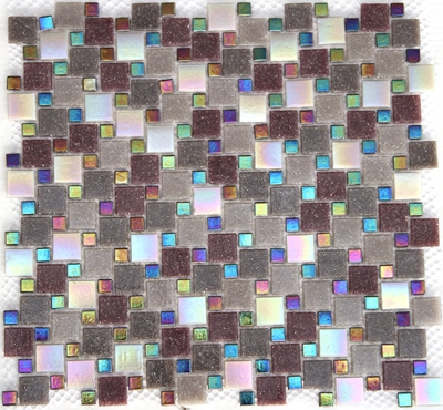bathroom backsplash tile aluminum mix glass mosaic tile LAR005