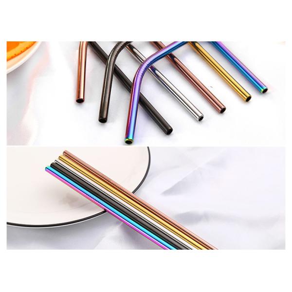 Colorful Kitchen Household Items Straight Reusable Drinking Straws Cleaner Brush