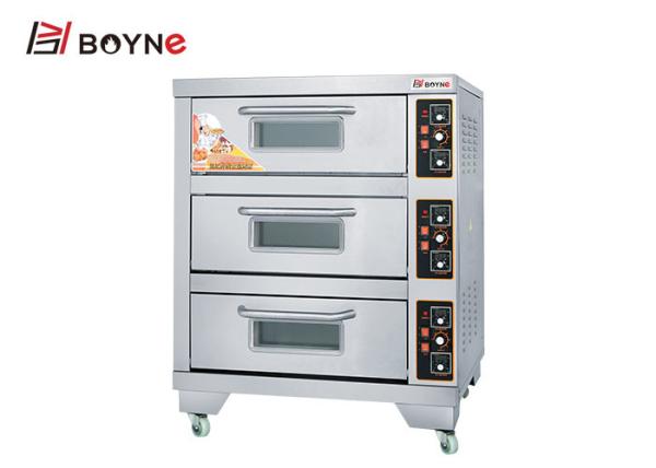 Stainless Steel Three Deck Electric Bread Bakery Oven