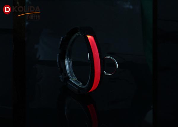 Nylon 3 Sizes Night Safety Flashing Light Glow In The Dark Collar LED Dog Pet Collar