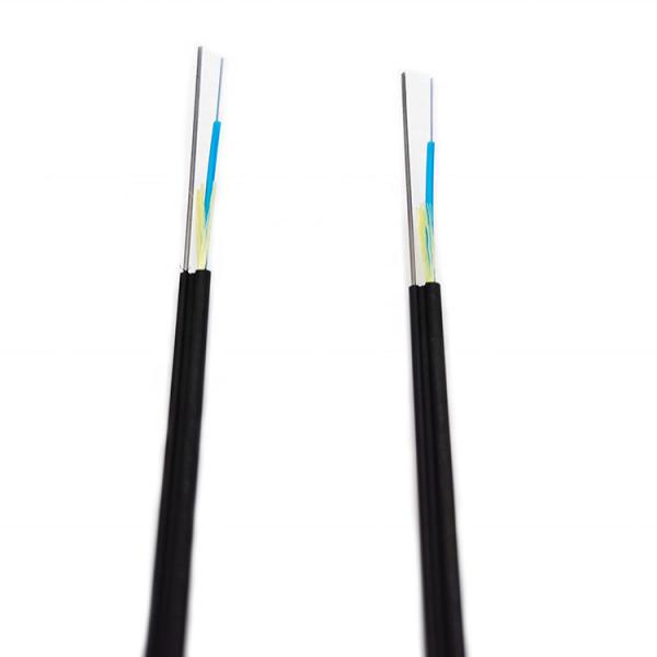Ftth aéreo exterior 24 fibra do cabo ótico de 12 núcleos autossuficiente