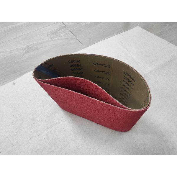 OEM 2x48 Ceramic Red Abrasive Sanding Belt Paper Based For Steel Polishing