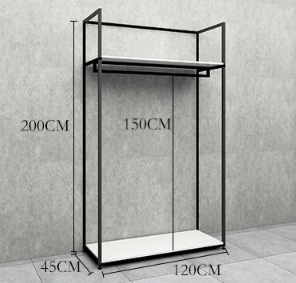 High quality black powder coat metal display rack for clothing store, gift shop, toy store,antique store