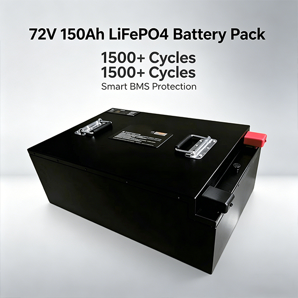 72V 150Ah LiFePO4 Battery Pack with 1500 Cycles and Weather Resistance for Electric Bicycles and Scooters