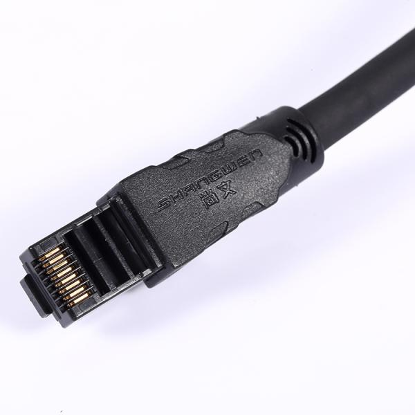 Customizable Direction 2m Cat6 Utp Right Angle Ethernet Cable for Male to Male Patch Cable in Silvery Grey