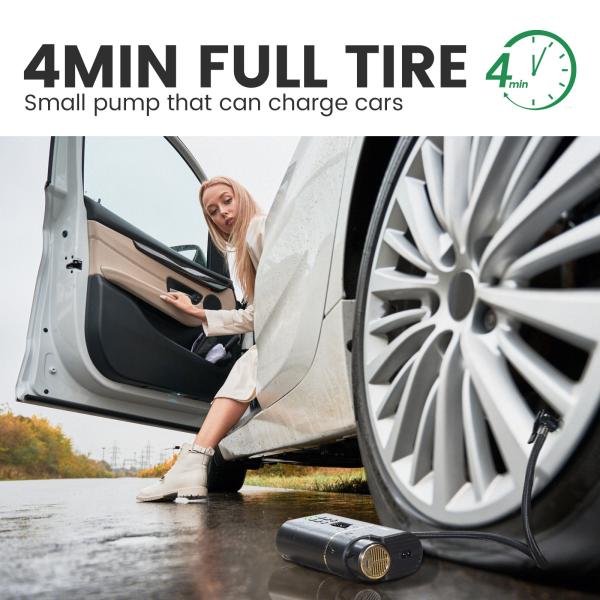 YANTU A31 Portable Cordless Digital Tire Inflator 12V 150PSI for High Pressure Removal