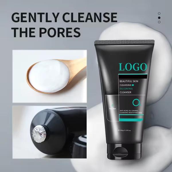 Limpeza facial de sal marinho para homens Aminoácidos Limpeza facial refrescante