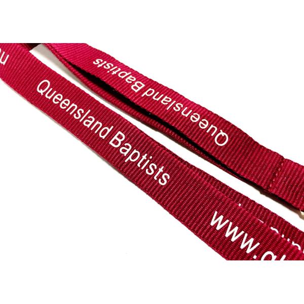 Dark Red Breakaway Neck Lanyards Metal Clip New Brand Website Printing Promotional Gift