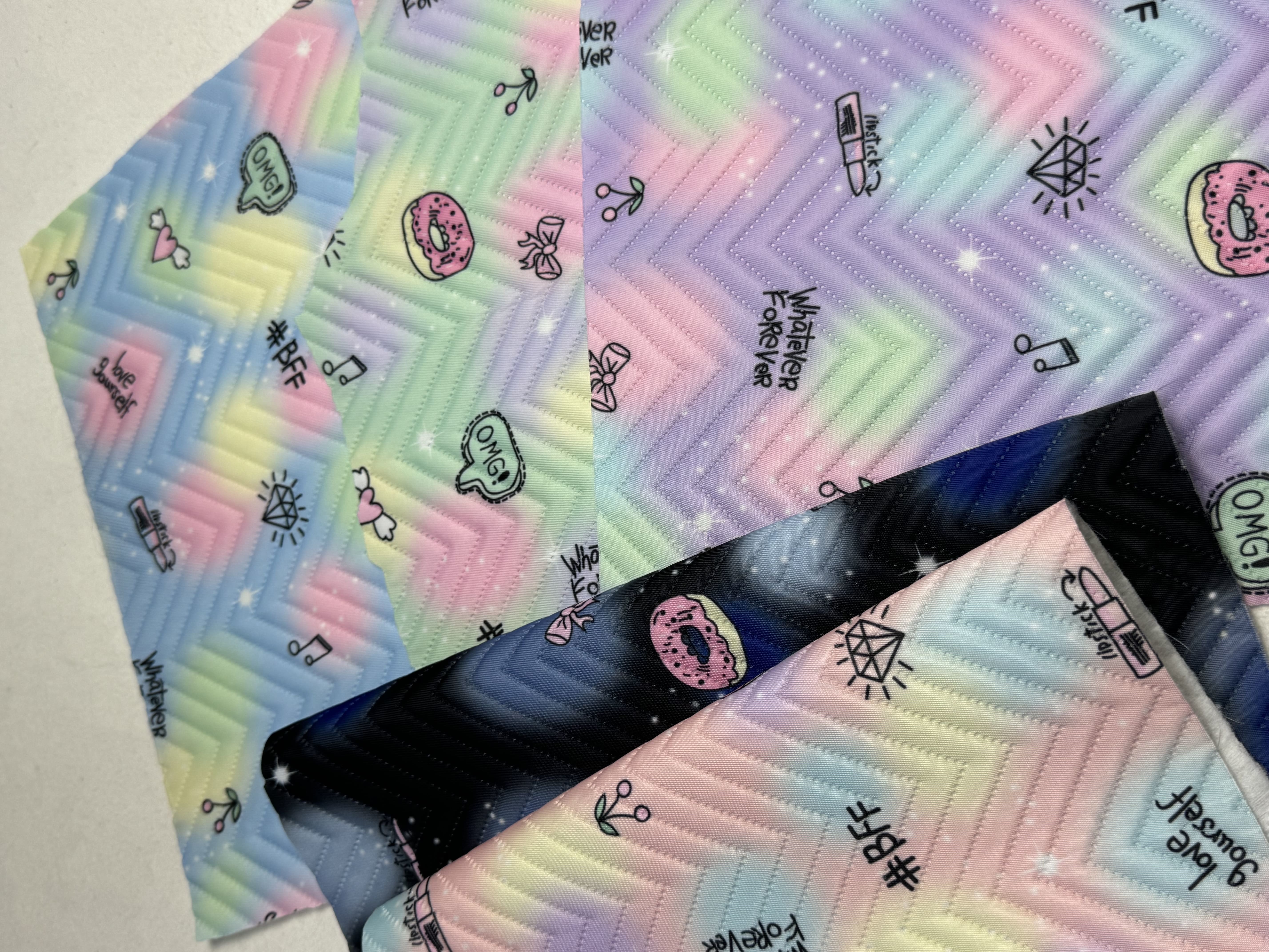 Custom Ultrasonic Quilting PVC Fabric Multiple Patterns Needleless Technology