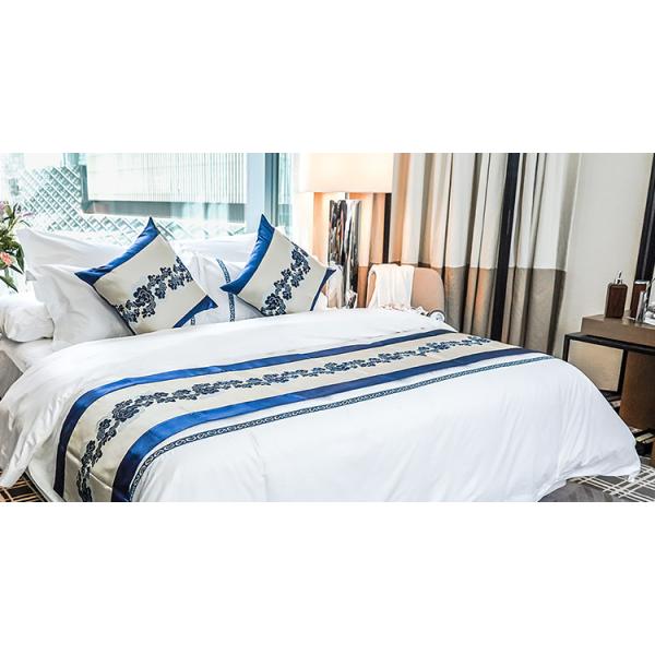 Jacquard Hotel Collection Linen Cover 100% Cotton Bed Sheets Nordic Style Ribbon Design