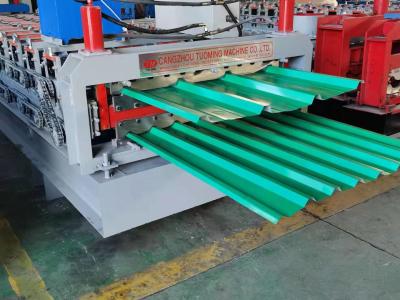 5,5 quilowatts do rolo da dupla camada que forma a máquina, linha de produção do painel de sanduíche de 380v 50hz