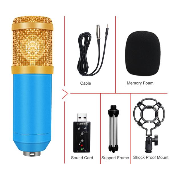 Cable Karaoke Recording 45dB 78 Decibels Condenser Mics