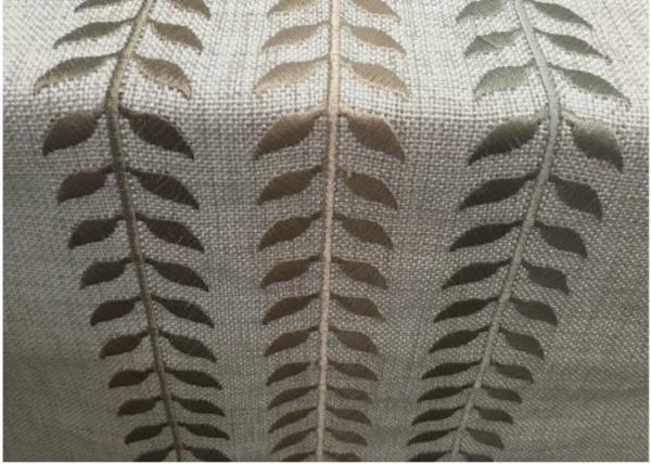 100% Linen Cotton Tablecloths , Country Style Leaves Vintage Embroidered Tablecloth