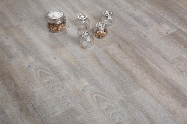Simple Color PVC Vinyl Plank Flooring Hot Hydraulic Press Process 228.6mmx1219.2mm