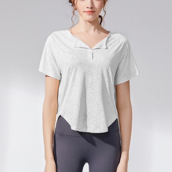                  2023 New Yoga Clothes Top Women Senior Sense Loose Belly Cover Professional Fitness T-Shirt             