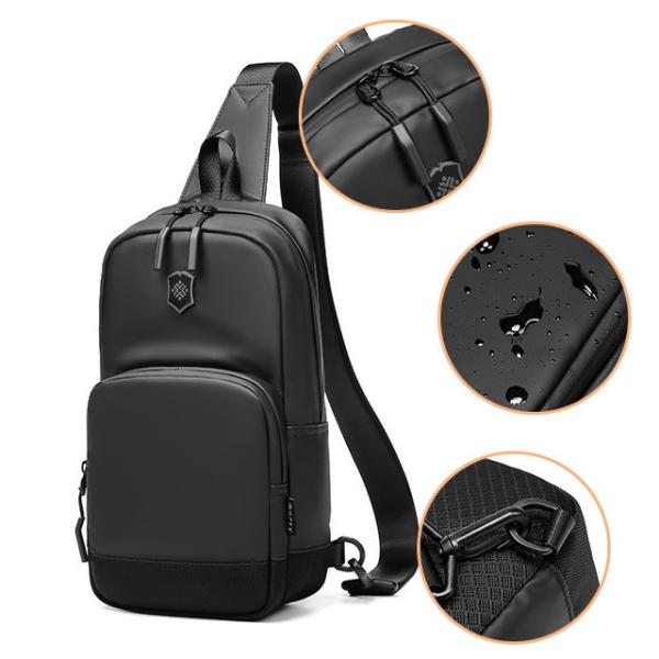 Waterproof Oxford Cloth Mens Shoulder Chest Sling Bag 19*10*34cm