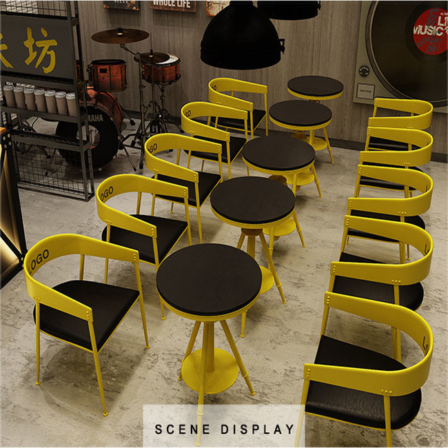 Home Furniture Coffee Shop Tables and Chairs Set NO Folded Interior Design Furniture Set