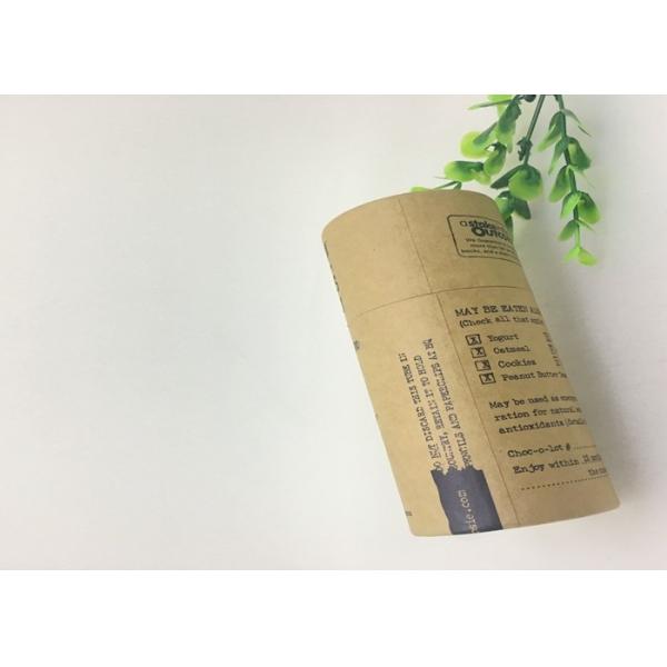 Cartón de cilindro impreso a medida de grado alimenticio forma redonda recipiente Kraft artesanía compostable embalaje de tubos de papel café té