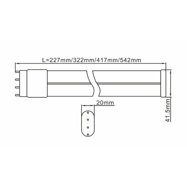 9W 15W 18W 24W double tube 2G11 4pin tube lamp led PL light SMD2835 CRI>80 home lighting parking lot lighting AC85-265V