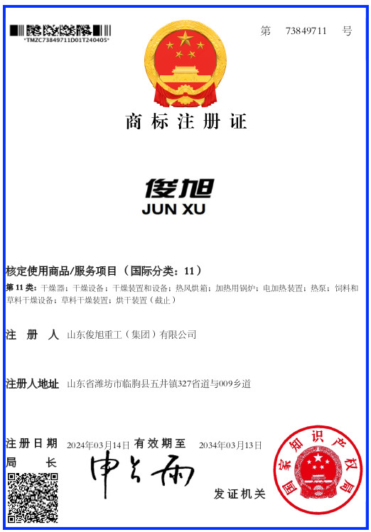 Shandong Junxu Heavy Industry (Group) Co., Ltd. Сертификации