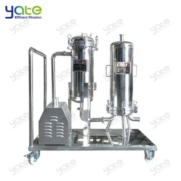 Sanitary Grade SS304/316L Cartridge Filter Easy Replace Element Industrial Filtration for Food Beverage Juice Syrup Edible Oil and Dairy Sterile Purification（with Trolley）