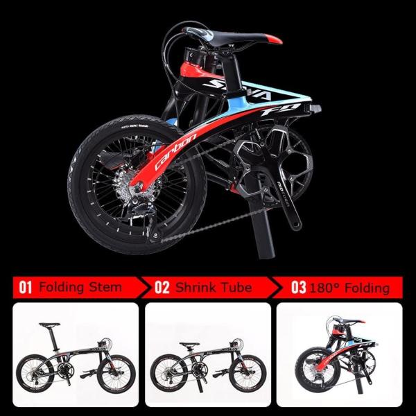 SAVA Z2 Foldable Carbon Fiber Bike 16 inch wheel 9 speed 145cm-175cm Height