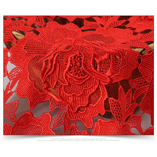 2018 Summer Newest Style chemical Embroidery Fabric 140cm wide for wedding dress