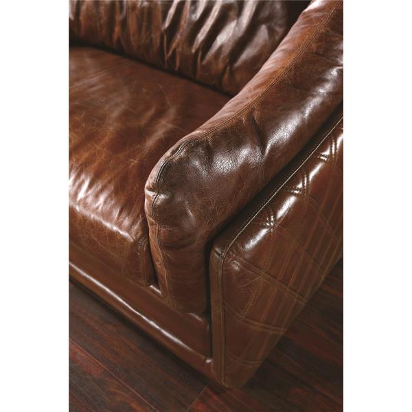 Compact Comforatble Leather Sofa Loveseat , Pure Leather Couches Relax Style